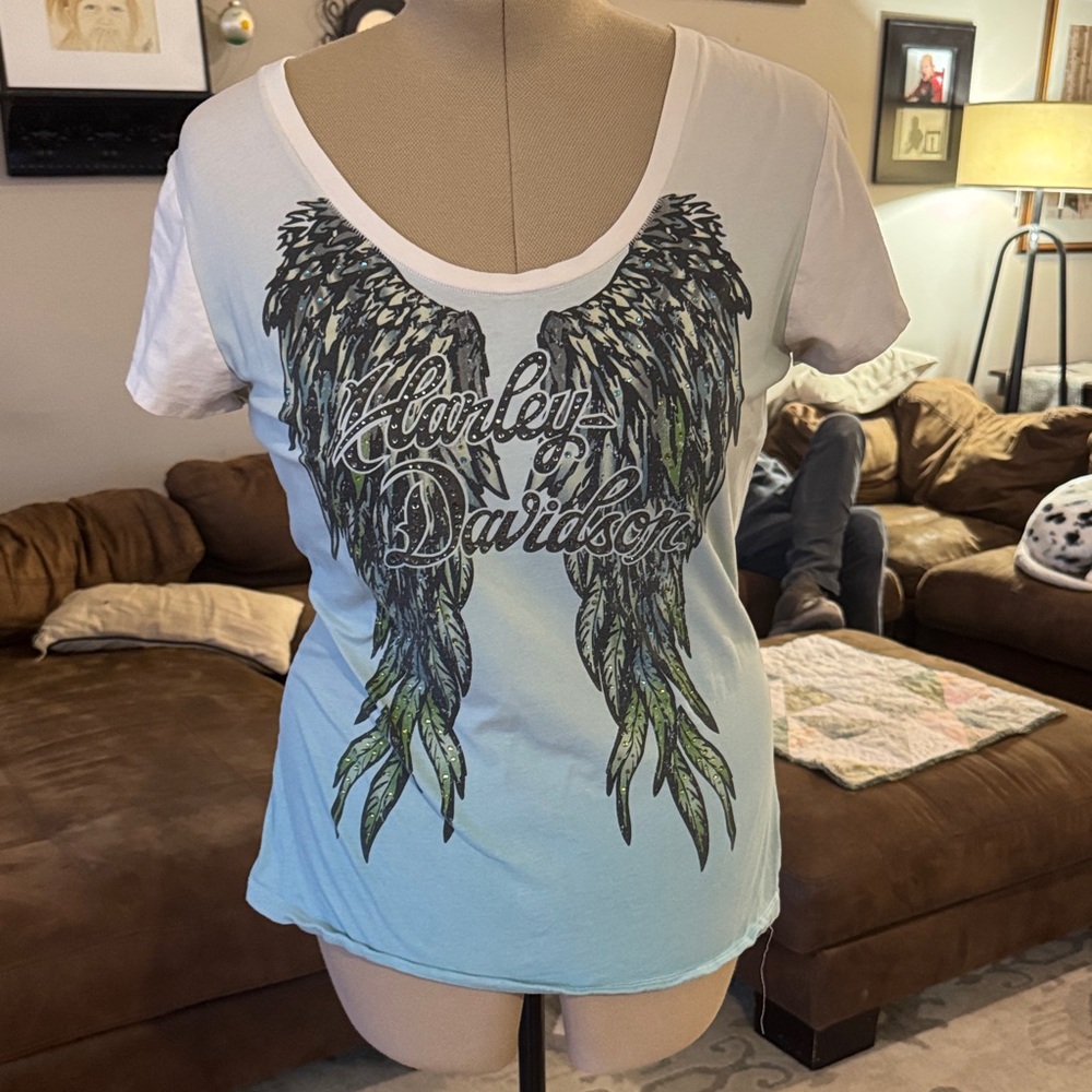 Harley-Davidson Women's White Winged Tee
